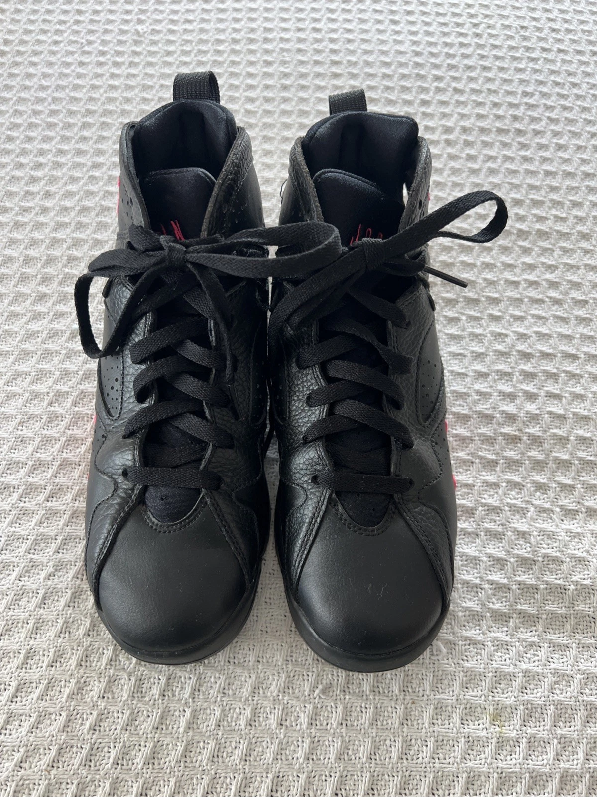 Nike Air Jordan 7 Retro Nero Hyper Rosa Sneakers Alte 442960 018 Taglia 7 Youth