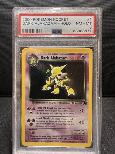Dark Alakazam (Unlimited) graded PSA 8 for sale on eBay