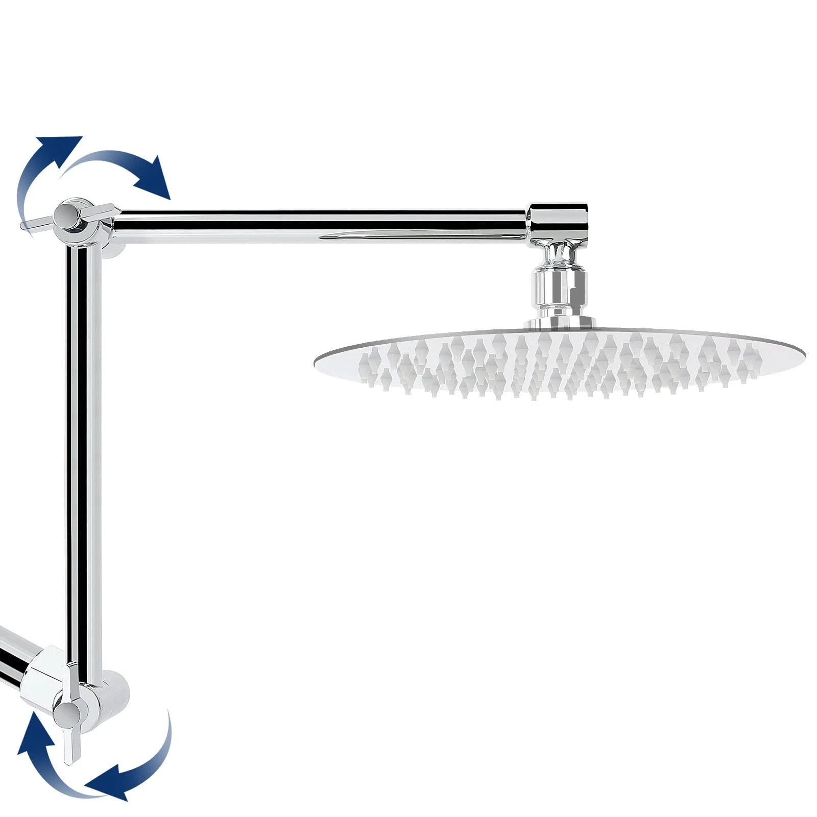 NearMoon Adjustable Shower Arm, Shower Extension Arm Universal Connection, Ri...