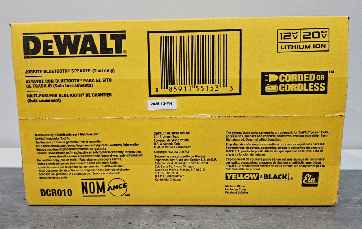 DeWALT DCR010 Altoparlante Bluetooth Da Cantiere 12V/20V MAX Con - Foto 12