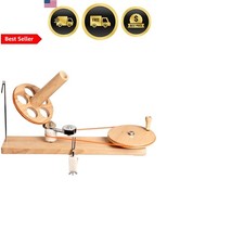 Wooden Ball Winder Natural Beech Wood Yarn Organizer Hand Powered