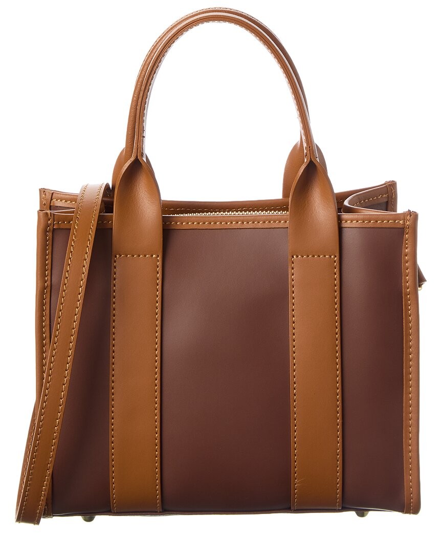 Italian Leather Top Handle Bag Womens Brown 19490₽