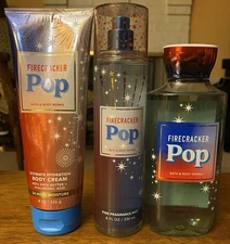 Bath & Body Works Firecracker Pop Fragrance Mist Cream Shower Gel Wash