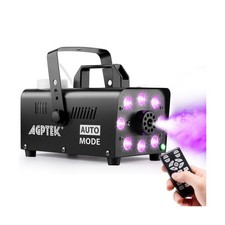 AGPTEK Fog Machine, 12 Colors, 600W Smoke Machine, Low Fluid Au... USA FAST SHIP