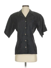 Assorted Brands Women Black Short Sleeve Blouse P