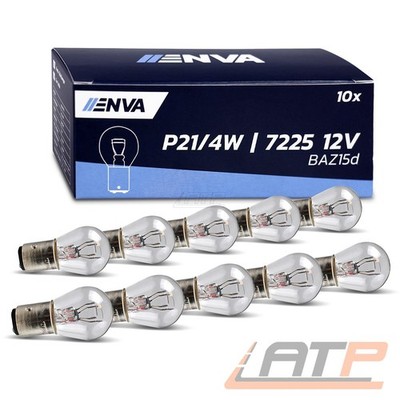 10 Stück ENVA P21/4W GLÜHLAMPE GLÜHBIRNE HALOGENBIRNE KUGELLAMPE 21/4W klar 12V 