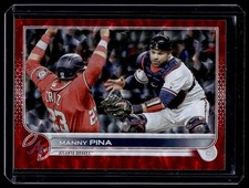 2022 Topps Update Red Foil Manny Pina 60/199 Atlanta Braves #US171