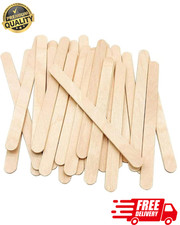 100pcs Natural Wood Craft Sticks   4.5" Popsicle DIY Ice Cream Project Supplies