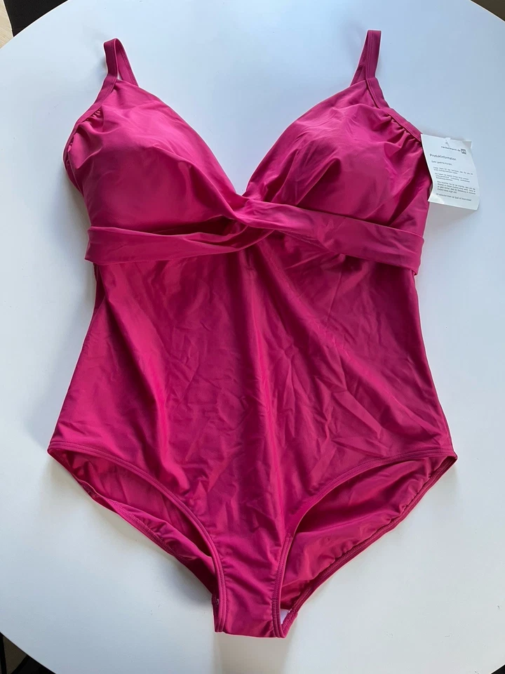 Neckermann Badeanzug ~ Gr. 2XL 52 F Cup ~ Pink ~ Figurformend ~ NEU mit Etikett - Bild 4 von 4