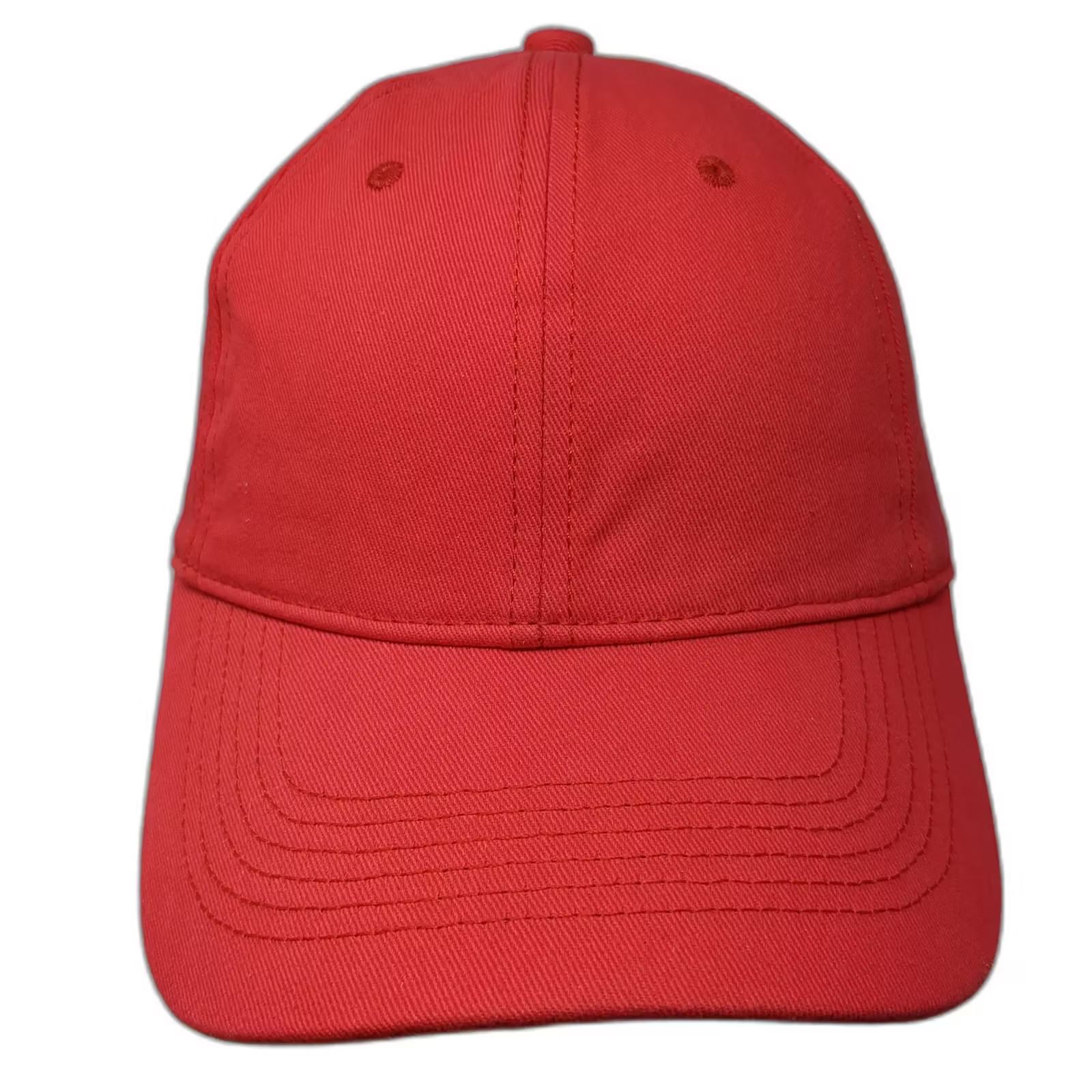 Red Baseball Cap Hat One Size Adjustable 100% Cot… - image 1
