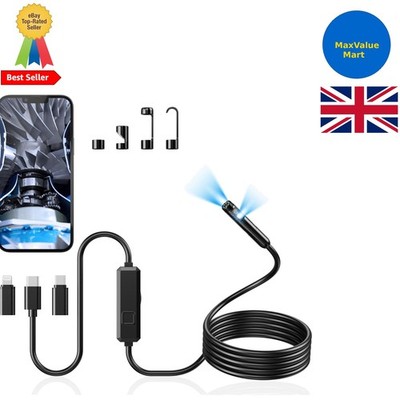 Endoskop Inspektionskamera mit Licht Dual Objektiv 1920P HD Endoskop mit 8 LED