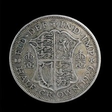 1929 年英国半克朗硬币| eBay