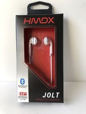 HMDX Jolt Bluetooth 4.0 Earbuds Wireless White Hands Free Rechargeable