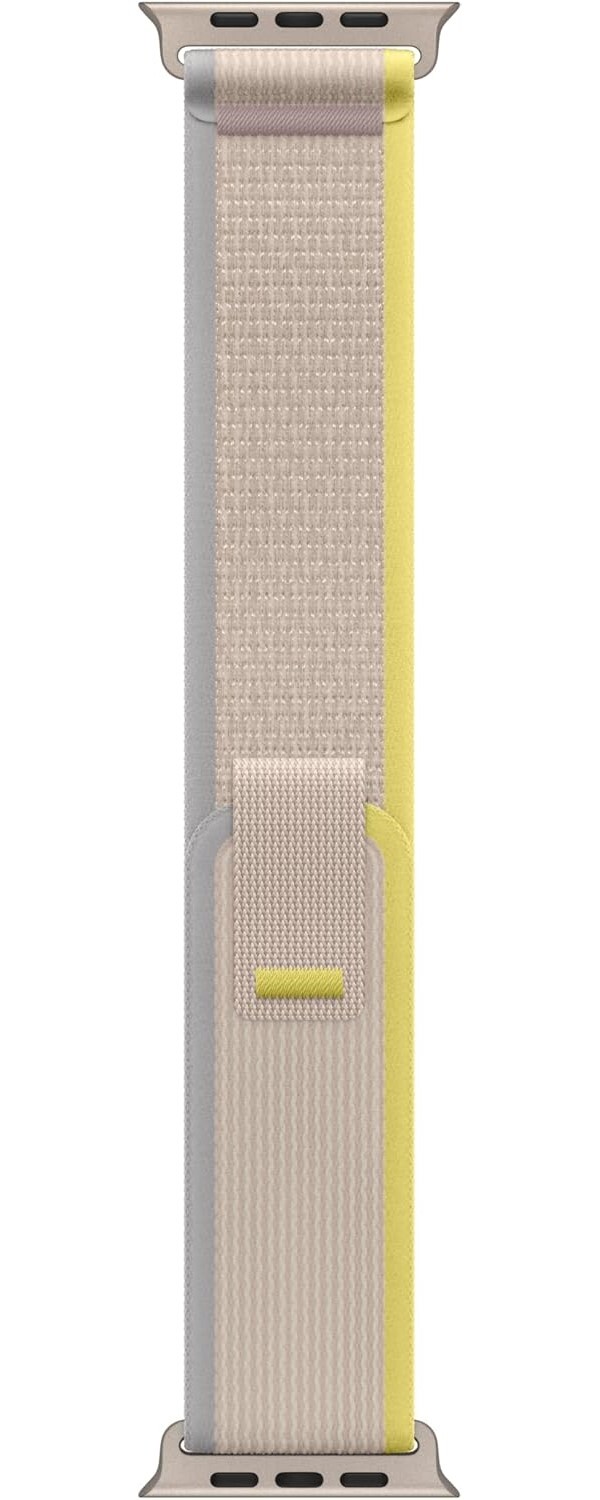 Ремешок для Apple Watch - Trail Loop (49 мм) - Желтый/бежевый с прочным титановым покрытием