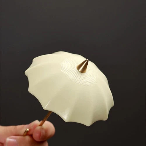Creative Filter Net Porcelain Umbrella Design Ceramic Strainer To Filter Tea New - Picture 5 of 20
