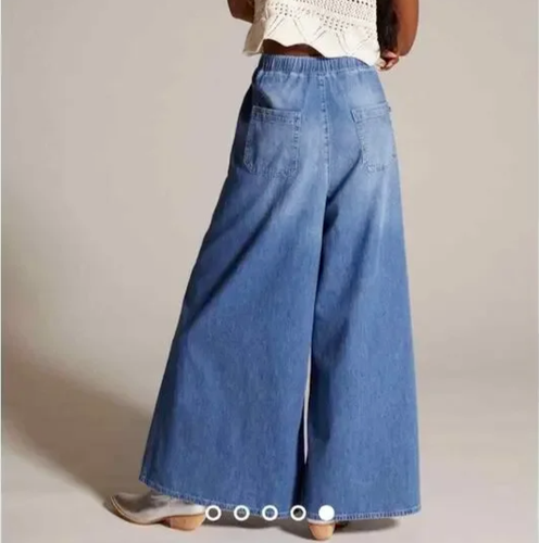 Anthropologie Pilcro The Coastal Relaxed Pants Jeans Trousers XL Flare Wide Leg - Picture 3 of 14