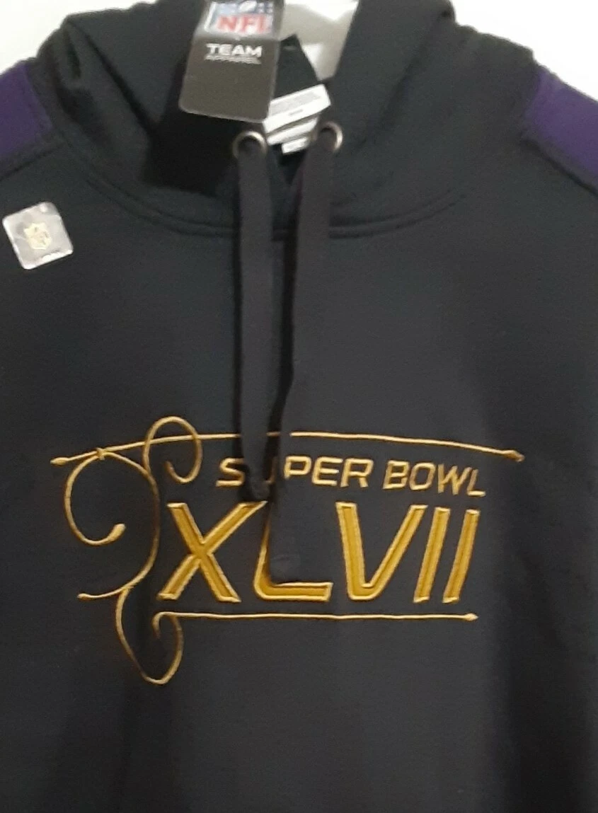 Hoodie Size Adult XL  SuperBowl By football Pullover Black