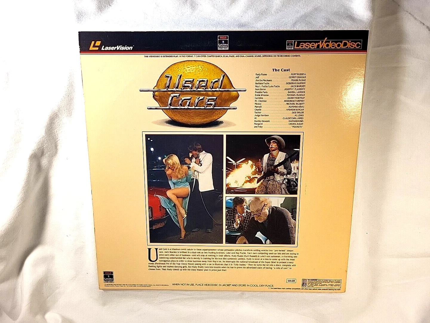  used cars laserdisc kurt russell jack warden robert zemeckis 1980 