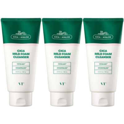 VT Cosmetic Cica Mild Foam Cleanser 300ml*3Pcs - FREE SHIPPING