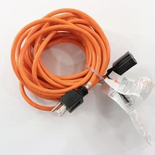 Prime 25ft Outdoor Extension Cord Medium Duty 16/3 AWG Bright Orange 13 AMP EUC
