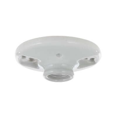 Light Bulb Socket with White Porcelain Base, 2.25'' Height, 1 Piece