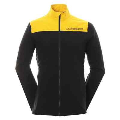 J Lindeberg Men's Bridge Golf Rain Jacket AMOW06370 9999 Black - Main Image