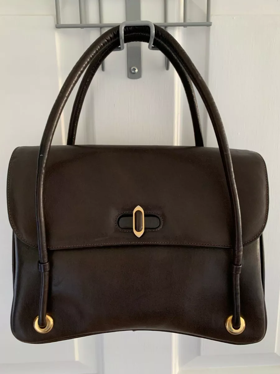 Vintage 1950's Abercrombie u0026 Fitch Brown Leather Purse Made in Italy | eBay