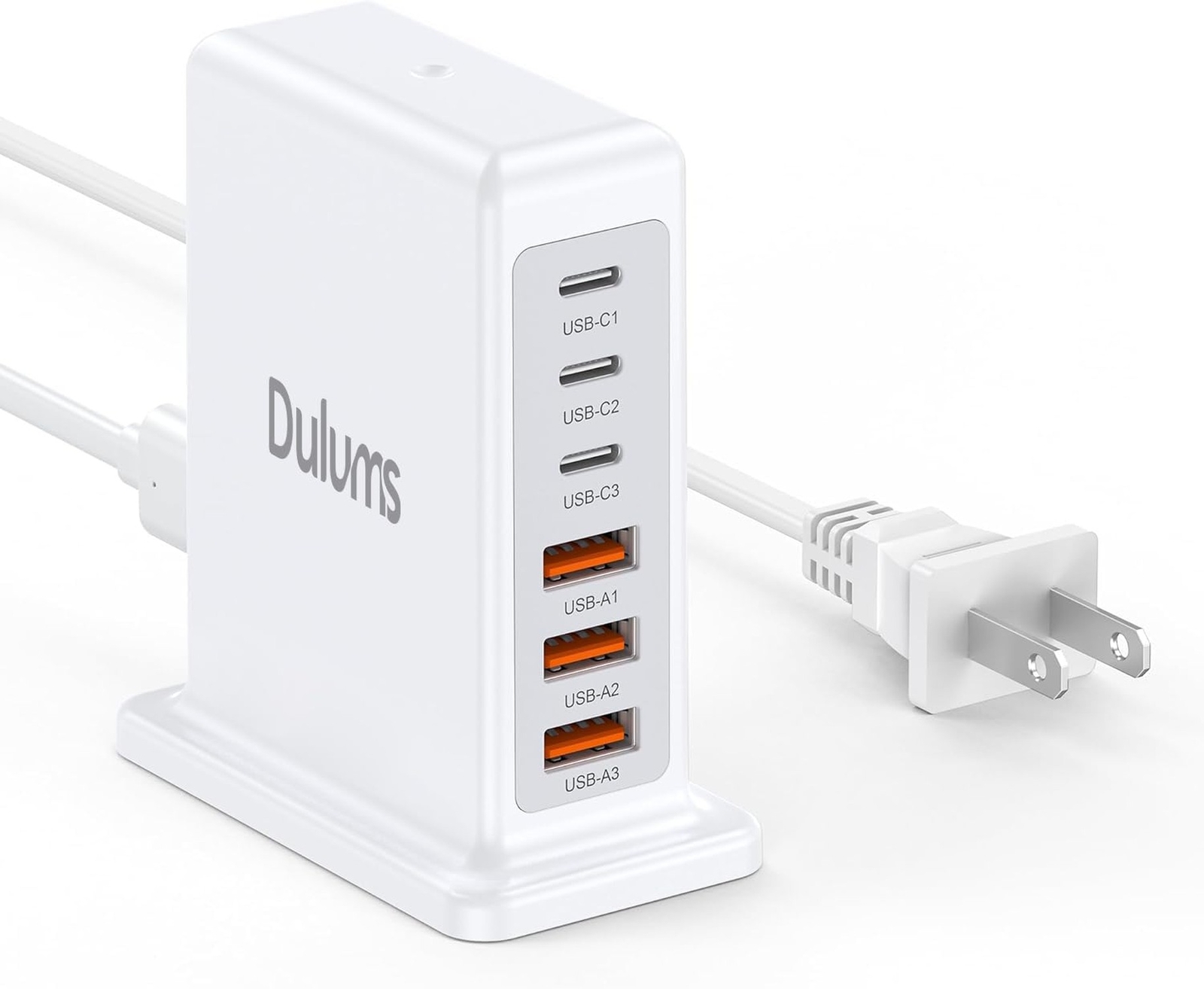 100W 6-Port USB C Fast Charging Station with Type C Wall Block