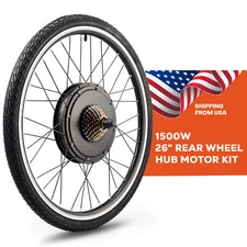 1500W eBike Conversion Kit 26" Rear Wheel Hub Motor LCD PAS E-Bike Set