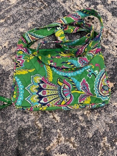 Vera Bradley Emerald Paisley Crossbody Purse Bag Great Condition