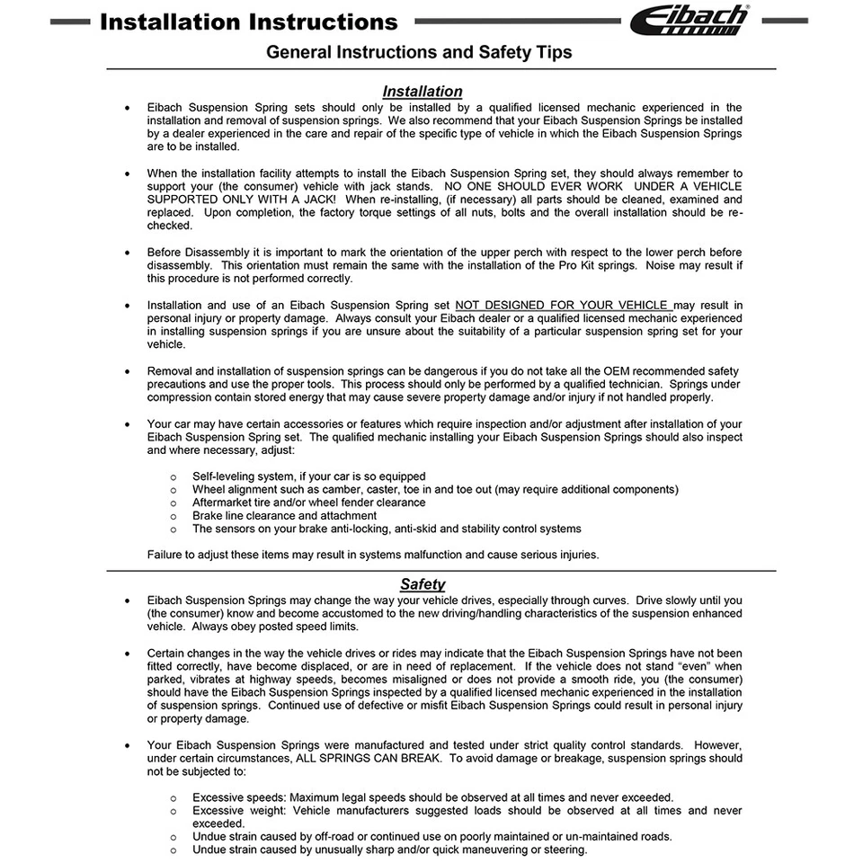Kit de muelles rebajadores delanteros traseros Eibach 4.10515 SPORTLINE para 09-16 Audi A4 2.0L Foto 2 de 4