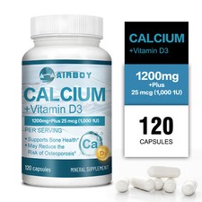 Calcium Vitamin D3 1200mg - Bone Health Boost, Immune Support, Supplement