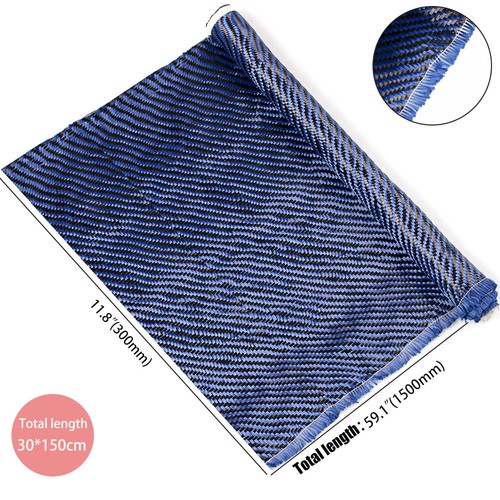 Blue A+ 3K 200gsm Real Carbon Fiber Cloth High-Quality Carbon Fabric twill 12" - Picture 12 of 12