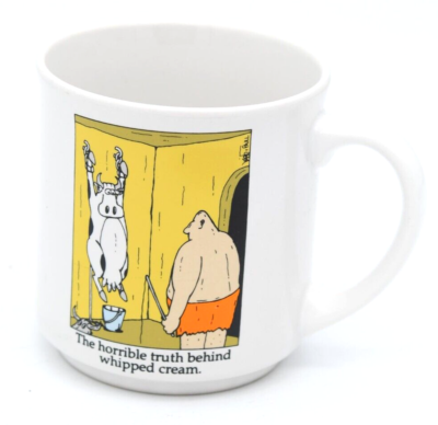 Recycled Paper Greetings Mug Horrible Truth Whipped Cream Cow
