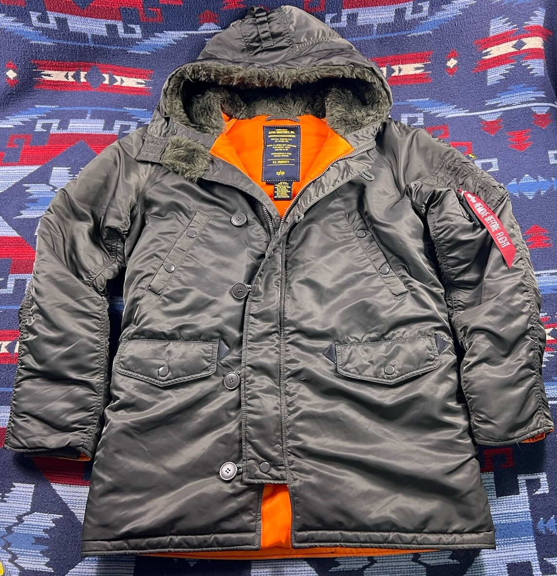 ジャケット・アウター alpha industries inc TYPE N-3B LARGE Alpha Industries Men's N-3B Parka (XS, Sage) at Amazon Men's