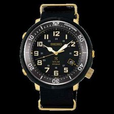SEIKO Prospex SBDJ028P1 Solar Black Nylon Strap 200M Diver