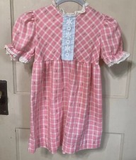 Vintage Montgomery Ward Pink And Blue Dress Toddler Girls Made USA