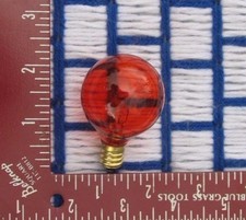 25 TRANSPARENT AMBER C7 base CHRISTMAS LIGHT bulb Round Berry Globe 10w G12.5