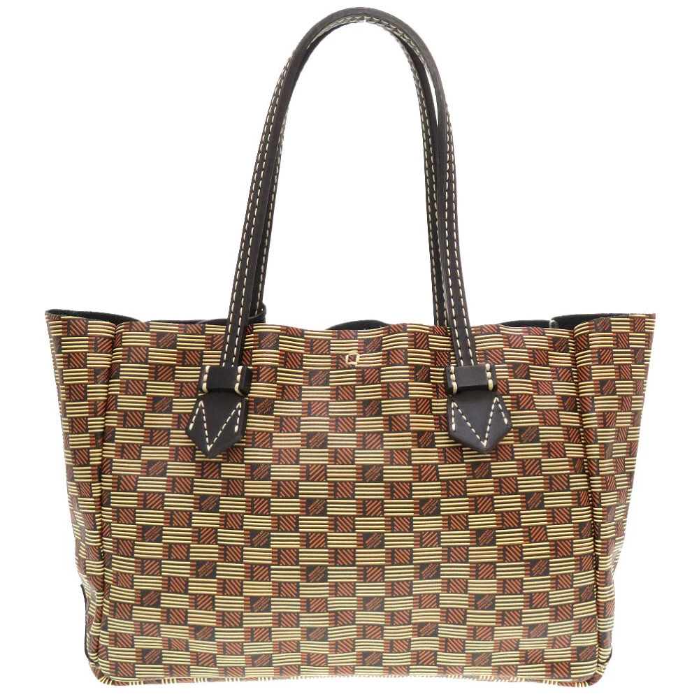 Moreau monogram-print leather clutch bag - Brown
