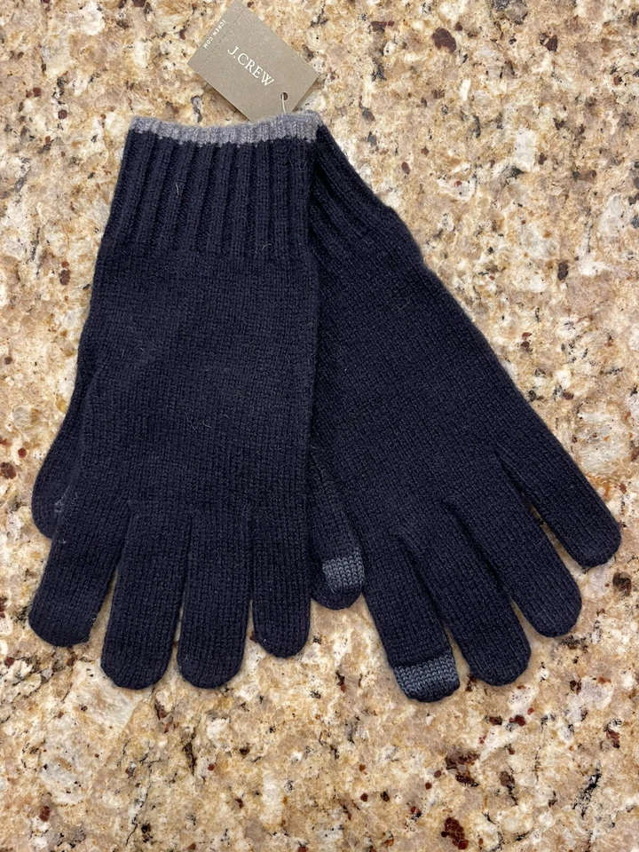 JCrew Tipped Lambswool Gloves ~ One Size Fits All ~ Unisex ~ Brand-New w/ Tags.. — 第 2/4 张图片