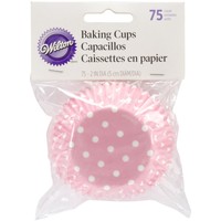 Wilton Standard Baking Cups Cupcake Liners Light Pink Dots Polkadots 75 Pack on sale Wilton Standard Baking Cups Cupcake Liners Light Pink Dots Polkadots 75 Pack on sale