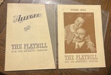 Lot Of 2 Vintage 1940&rsquo;s Broadway Show Playbills - Allegro & Years Ago