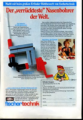 Fischertechnik--the craziest nose drill in the world--advertising from 1978--