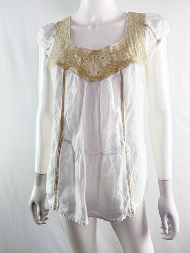 White Crochet Lace Shirt Top 