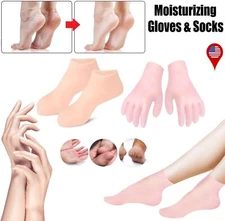 Moisturizing Silicone Gloves & Foot Care Socks Hand Foot Spa Pedicure Hydrating