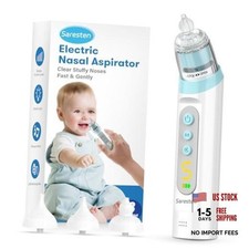 Blue Baby Nasal Aspirator - Rechargeable Nose Sucker for Baby