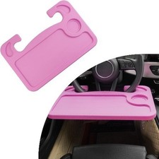 Car Steering Wheel Desk, Multipurpose Auto Steering Wheel Tray wit Color: Pink