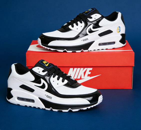 Nike Air Max 90 SE Lucha Libre Casual Shoes Black White Asym
