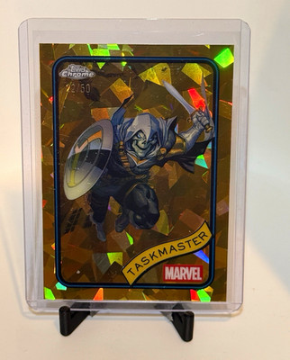 2025 Topps Chrome Marvel Sapphire Gold Refractor Task Master #17 / 50