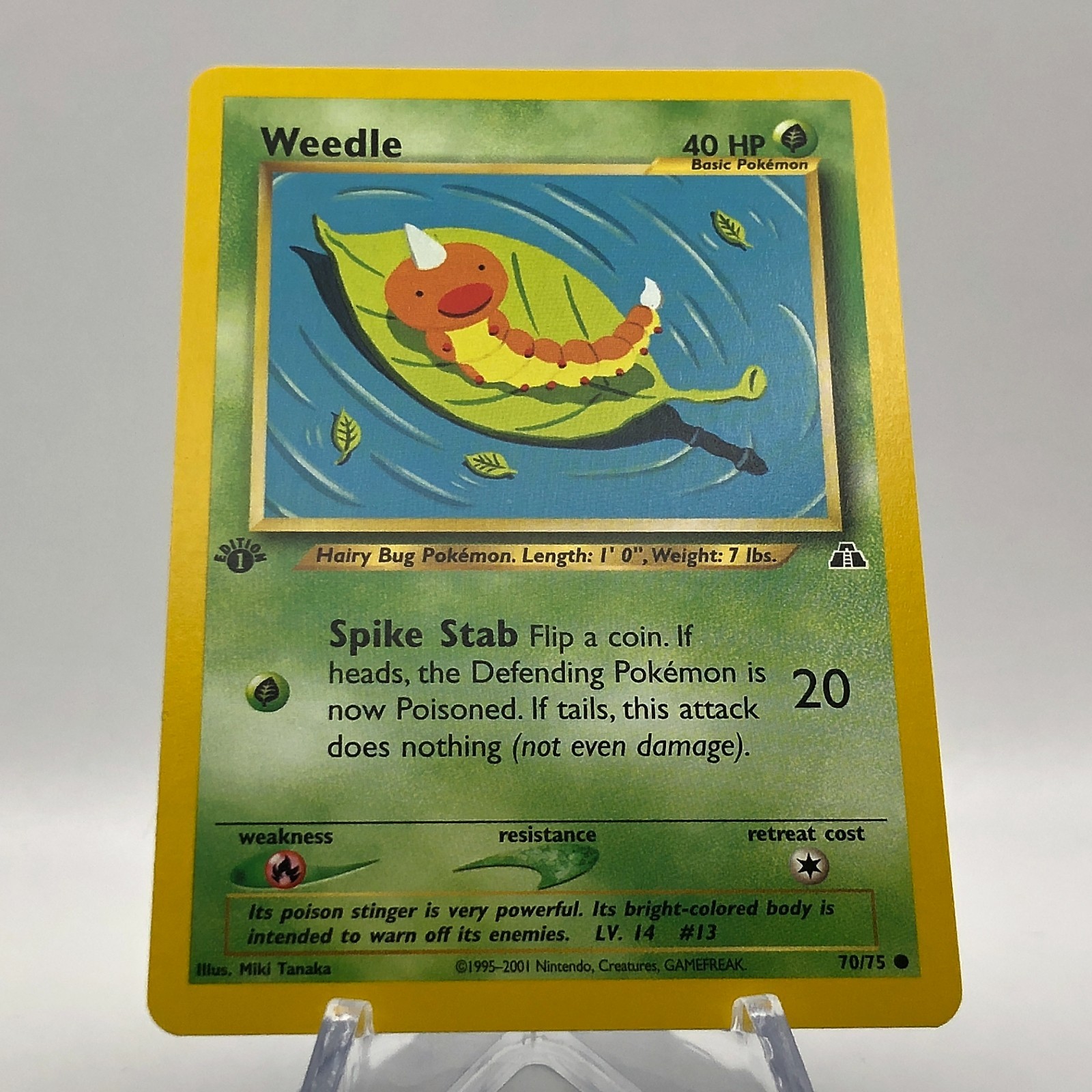 Pokemon Weedle 70/75 - Neo Discovery - NM Common - 1st Edition WotC Vintage